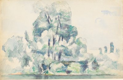 Banks of the Seine at Médan by Paul Cézanne