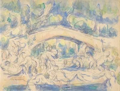 Bathers Under a Bridge (recto) by Paul Cézanne