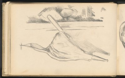 Bellows in Front of a Fireplace by Paul Cézanne