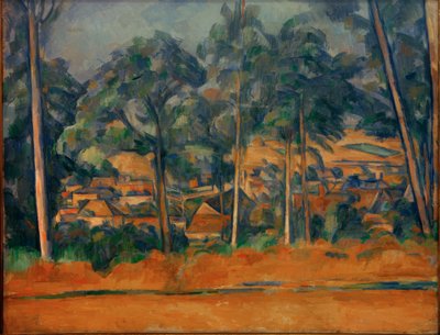 Village Behind Trees by Paul Cézanne