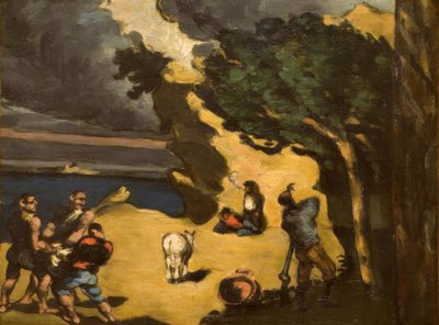The Donkey Thieves by Paul Cézanne