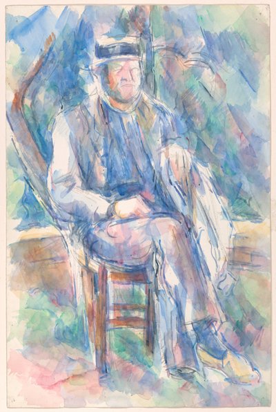 Man Wearing a Straw Hat by Paul Cézanne