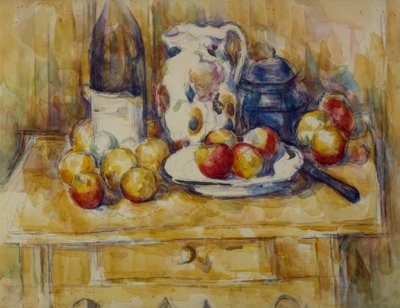 Still Life: Apples on a Sideboard by Paul Cézanne