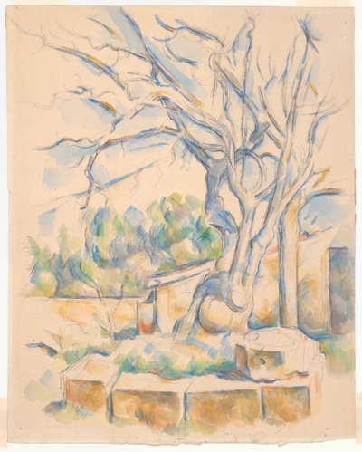 Pistachio Tree at Château Noir by Paul Cézanne