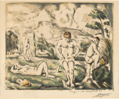 The Bathers (Large Plate) by Paul Cézanne