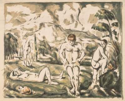 The Bathers (Large Plate) by Paul Cézanne