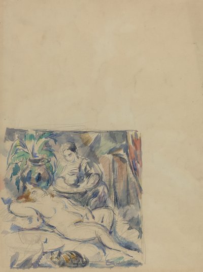 Waking Up (verso) by Paul Cézanne