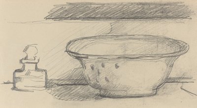 Wash Basin and Scent Bottle [recto] by Paul Cézanne