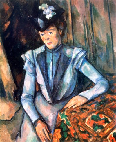 Woman seated in blue by Paul Cézanne