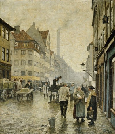 Krystalgade, Copenhagen by Paul Fischer