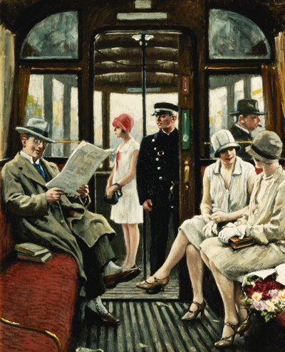 On the Tram by Paul Fischer