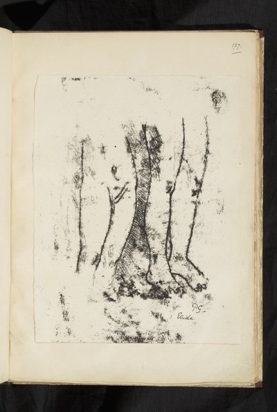 Before and After - Study of legs by Paul Gauguin