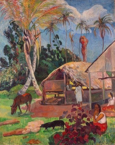 The Black Pigs by Paul Gauguin