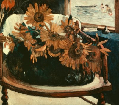 Sunflower Flowers in an Armchair I by Paul Gauguin