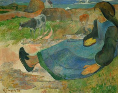 The Cowherd, or Young Breton Woman by Paul Gauguin