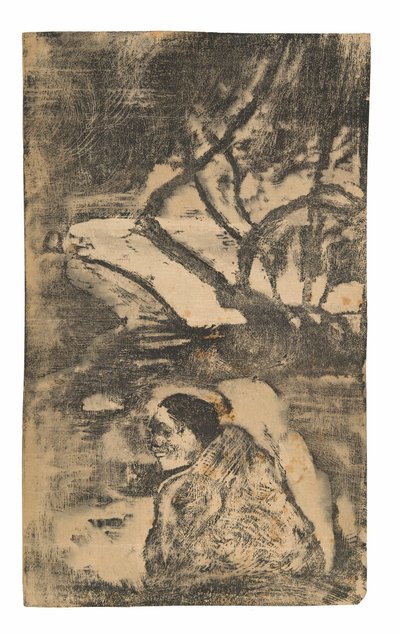 Maori Woman in the Forest by Paul Gauguin