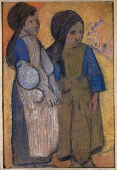 Little Breton Girls by the Sea II by Paul Gauguin