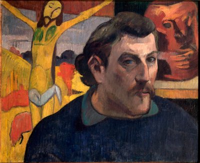 Self Portrait with Yellow Christ by Paul Gauguin