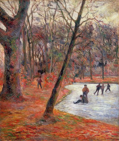 Skaters in Frederiksberg Park by Paul Gauguin