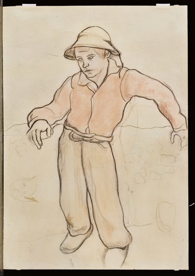 Small Breton Leaning, 1889 by Paul Gauguin