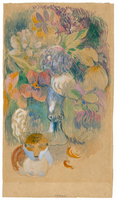 Still Life with Cat by Paul Gauguin