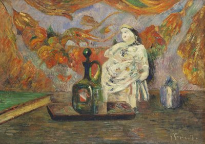 Still Life with a Ceramic Figurine by Paul Gauguin