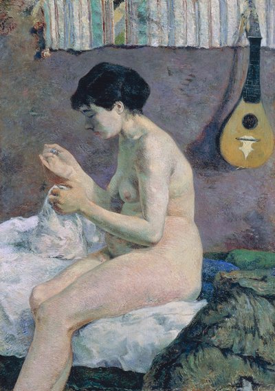 Study of Nude, Suzanne sewing by Paul Gauguin