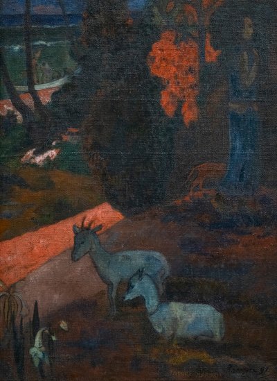 Tarari Maruru (Landscape with Two Goats) by Paul Gauguin