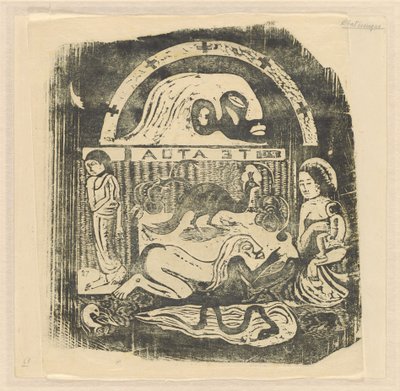 The Gods (Small Plate) [recto] by Paul Gauguin