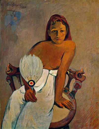The Girl with a Fan, 1902 by Paul Gauguin