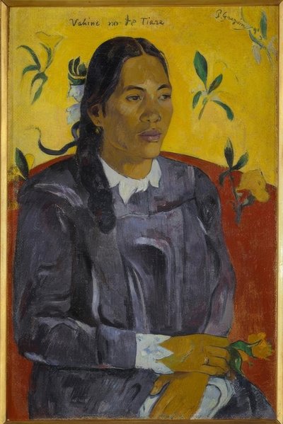 Woman with a Flower by Paul Gauguin
