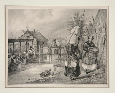 Laundresses by Paul Gavarni