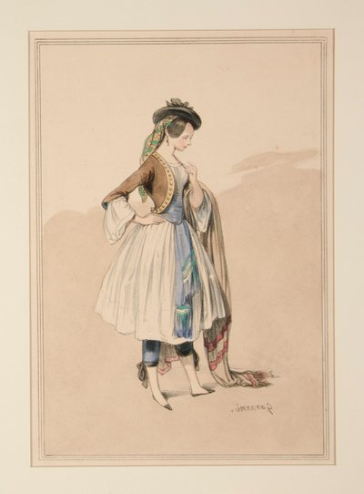 Costume by Gavarni, Executed by Moreau by Paul Gavarni