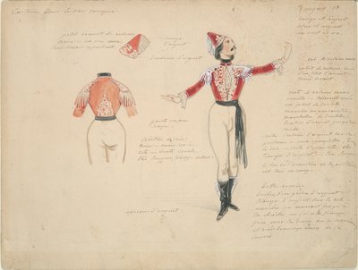 Costume Study for Male Gypsy by Paul Gavarni