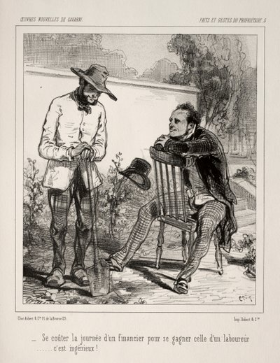 Faite et Gestes du Propriétaire by Paul Gavarni
