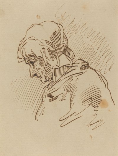 Head of a Woman by Paul Gavarni