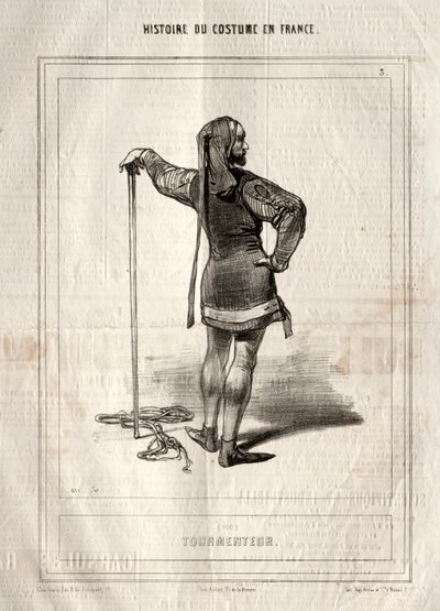 Histoire du Costume en France: Tourmenteur by Paul Gavarni