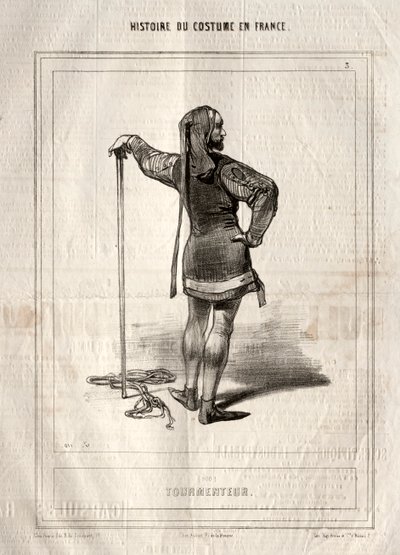 Histoire du Costume en France: Tourmenteur by Paul Gavarni
