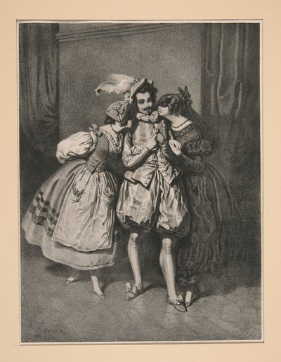 The Double Encounter by Paul Gavarni