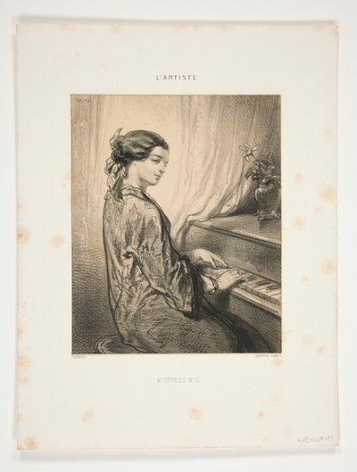 The Women Artists / Mistress W.G by Paul Gavarni