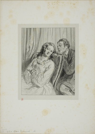 Masks and Faces: Mme. Beauminet by Paul Gavarni