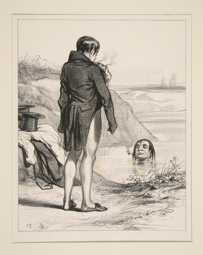 Mr. Jacques Schwerdtfeger, Employee at the Funeral Services by Paul Gavarni