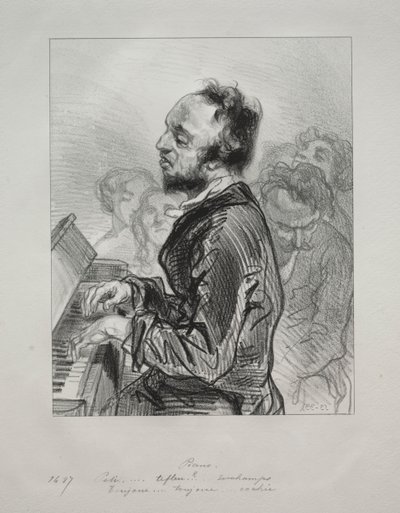 Piano, 1853 by Paul Gavarni