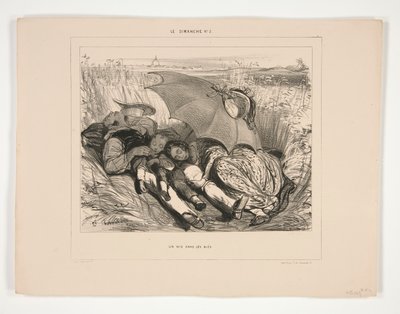 A Nest in the Wheat by Paul Gavarni