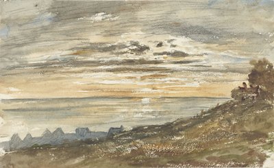Setting Sun in Trouville by Paul Huet