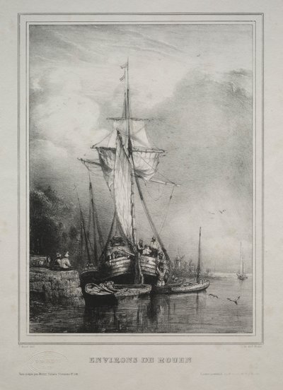Six Marines: Environs of Rouen, France by Paul Huet