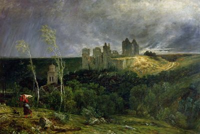 The Ruins of Chateau de Pierrefonds, 1861 by Paul Huet