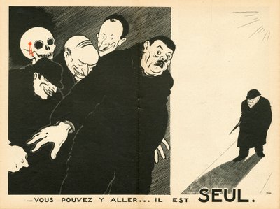 The Witness, Satirical in B&W by Paul Iribe