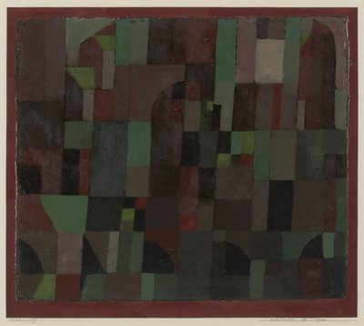 Red/Green Architecture (Yellow/Violet Gradation) by Paul Klee