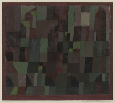 Red/Green Architecture (Yellow/Violet Gradation) by Paul Klee